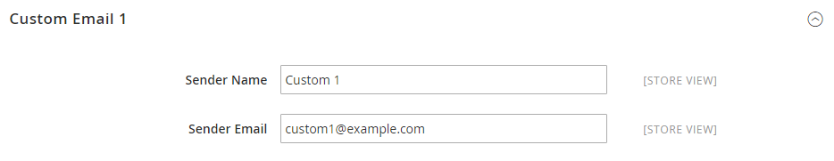 Store Email Addresses > Custom Email 1