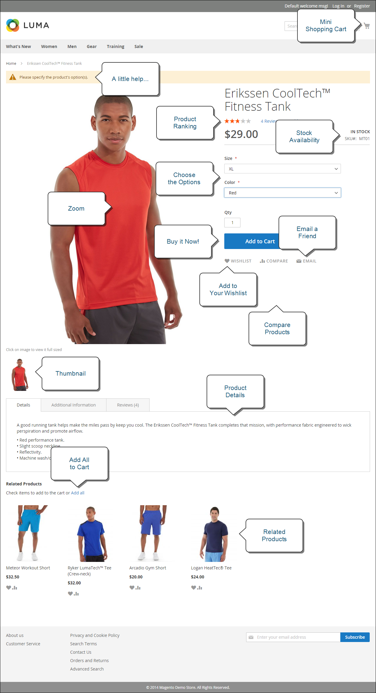 Example storefront product page