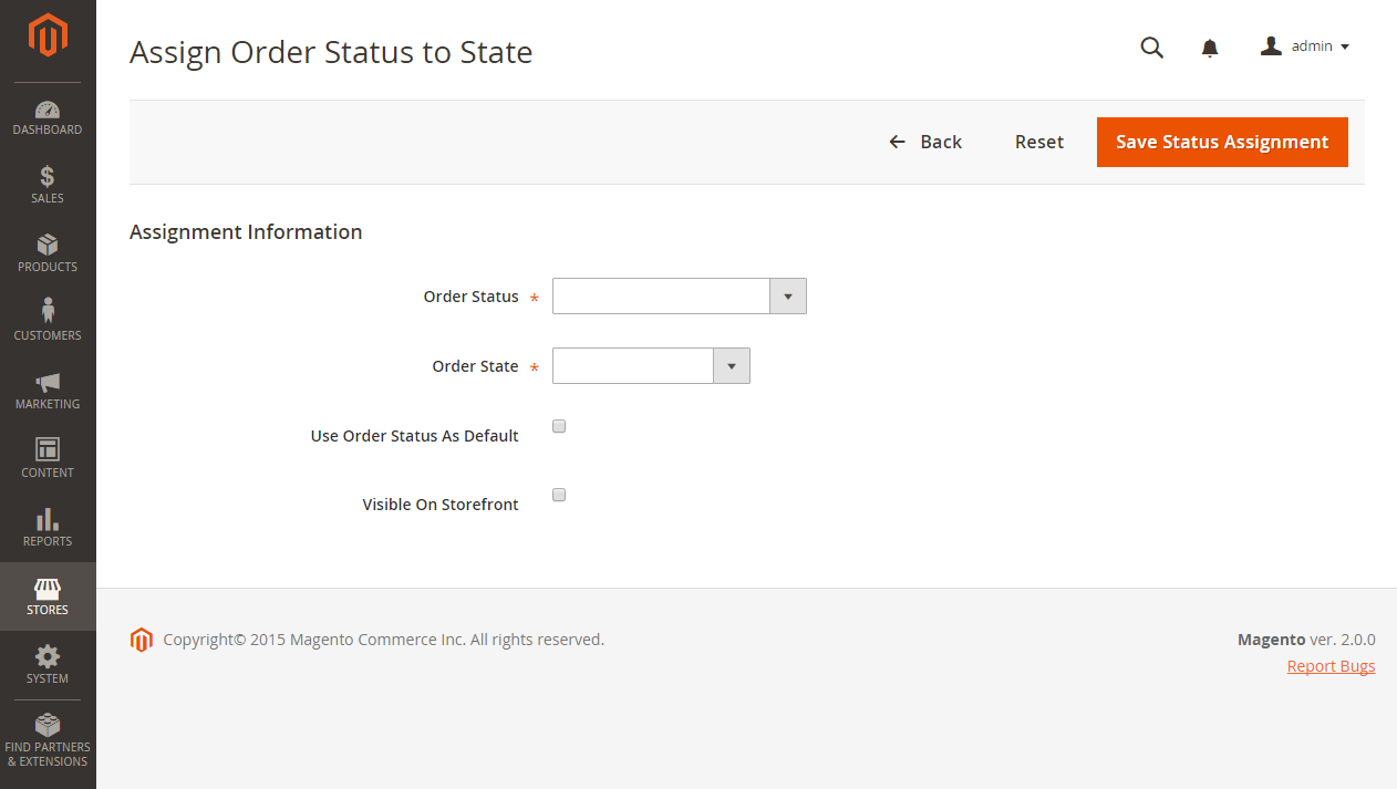 Assign Status to State