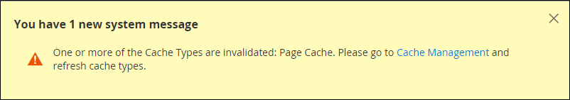 Save product attribute - update cache message