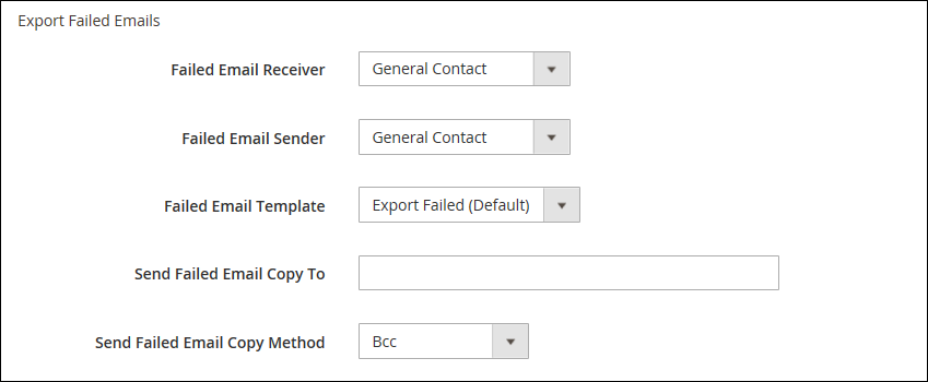 Scheduled export failed email