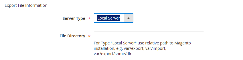 Scheduled export file information