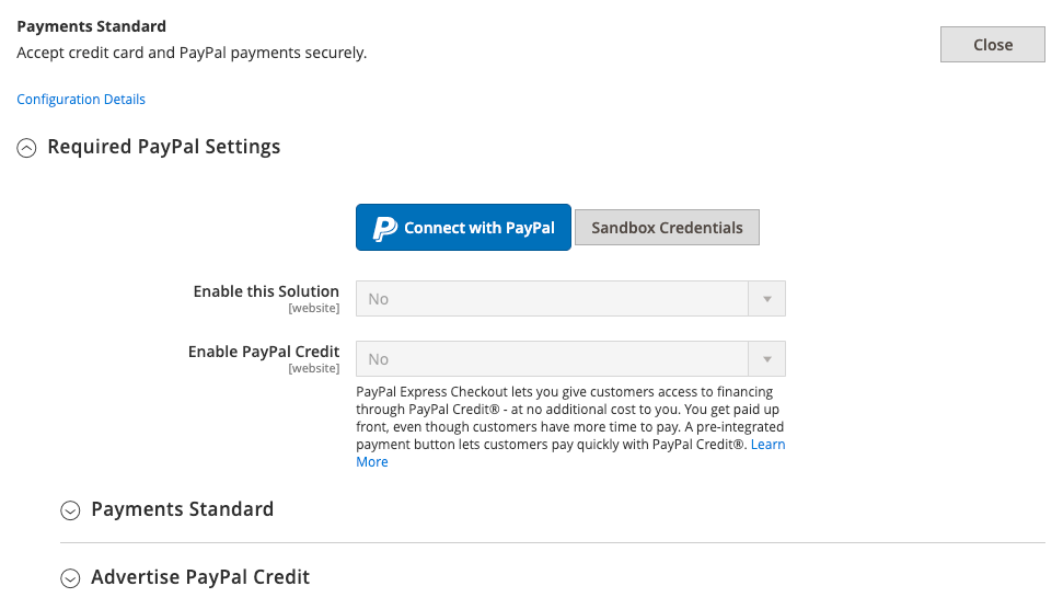 PayPal Payments Standard configuration